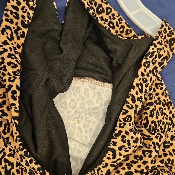 H&M Women's Leopard Animal Print Bodycon Sleeveless Mini Party Dress Size S - Picture 15 of 15